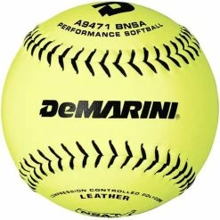 DeMarini NSA 12 Inch Leather 44/400 Slowpitch Ball - One Dozen: WTA947