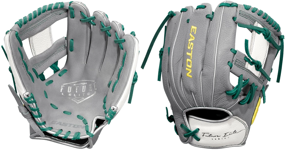 2023 Easton Future 11" Elite Series Baseball Glove: FE11 Grey/Green