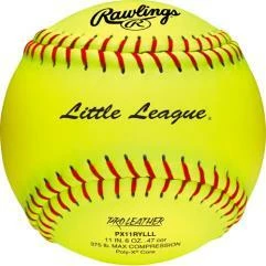 Rawlings Little League 11 Inch Leather Fastpitch Softball - One Dozen: